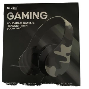vibe gaming foldable headset w/ boom mic - Picture 1 of 3