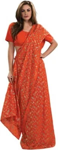 Sari Bollywood Indian Saree Fancy Dress Halloween Deluxe Adult Costume 2 COLORS - Picture 1 of 6