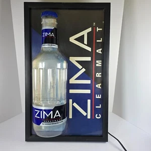 Zima Clearmalt Alcoholic Beverage Large Light Up Beer Sign 26 X 16 - Picture 1 of 16