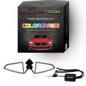 Kit de halo LED de montaje en superficie Dynamic Chasing para faros Ford Mustang 2018-2023 - Imagen 1 de 10