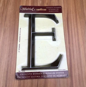 Nuova lettera classica Whitehall 6" "E" nichel spazzolato lettera indirizzo casa - Foto 1 di 2