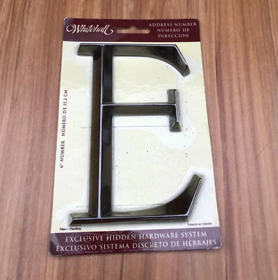 Nuevo Whitehall 6" Clásico Letra "E" Níquel Cepillado Casa Dirección Carta Foto 1 de 2