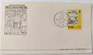 Peru 1973 FDC Calendario Incaico Junio - Picture 1 of 1