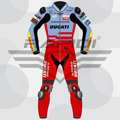 ALEX MARQUEZ DUCATI GRESINI 2024 MODEL MOTOGP MOTORBIKE LEATHER RACING SUIT - Image 1 of 4