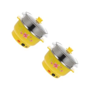 2 Stück kleiner Kochtopf aus Stahl, Bügel- und Elektrotopf, multifunktionaler - Bild 1 von 12