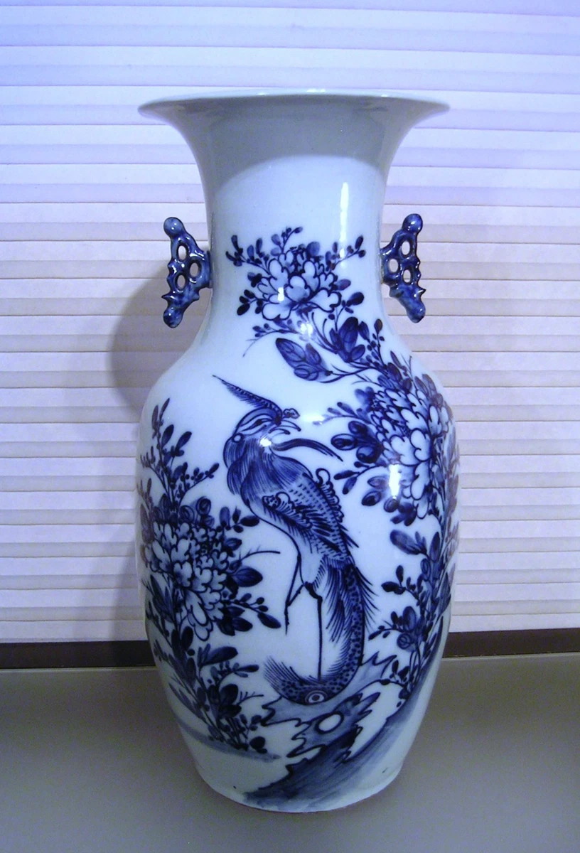 古董蓝色中国花瓶1850-1899 | eBay