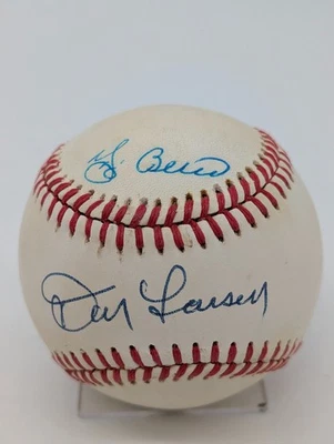 Béisbol firmado por Yogi Bera HOF Don Larsen New York Yankees OAL AUTO CERTIFICADO DE AUTENTICIDAD JSA  Foto 1 de 3