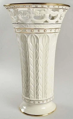 LENOX FLORENTINE & PEARL IVORY & GOLD SIZE 16” TALL VASE NEW IN BOX - Image 1 of 4