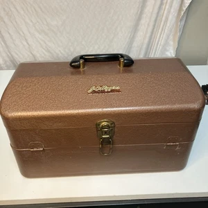 Vintage 60er/70er J.C. Higgins Angelgerätebox braun Sears Rehbock Simpson FD Out - Bild 1 von 24