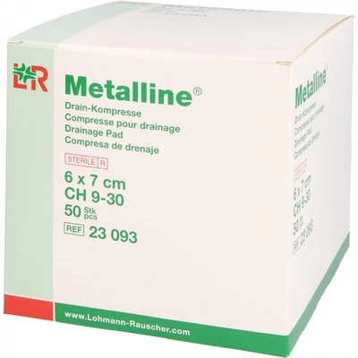 MÖLNLYCKE HEALTHCARE METALLINE Drain Kompressen 6x7 cm, 50 Stck, REF23093