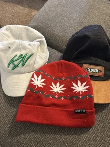 Vintage Mütze 3 Stück HUF Beanie Kush Nerd Old Boy Skateboard - Bild 1 von 7
