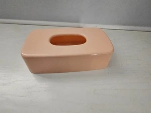 Vintage Boutique Plastic Tissue Box Cover Retro Vintage Peach Original Tags - Picture 1 of 8