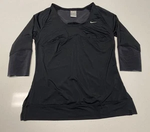 Nike Dri Fit 3/4 Arm Damen Oberteil schwarz Größe XS - Mesh in Ärmeln & Rücken - Bild 1 von 9