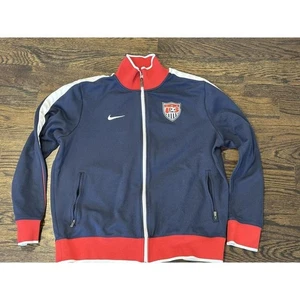 Nike Equipo EE. UU. Equipo de Fútbol Azul Cremallera Chaqueta de Pista Hombres XL Juegos Olímpicos Copa Mundial - Imagen 1 de 7
