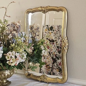 Espejo vintage Syroco dorado Hollywood Regency | ornamentado francés victoriano... - Imagen 1 de 6