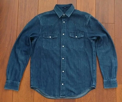 GANT Blue Denim Shirt Pearl Snaps Slim Fit Barstow Small - Perfect Condition - Image 1 of 4