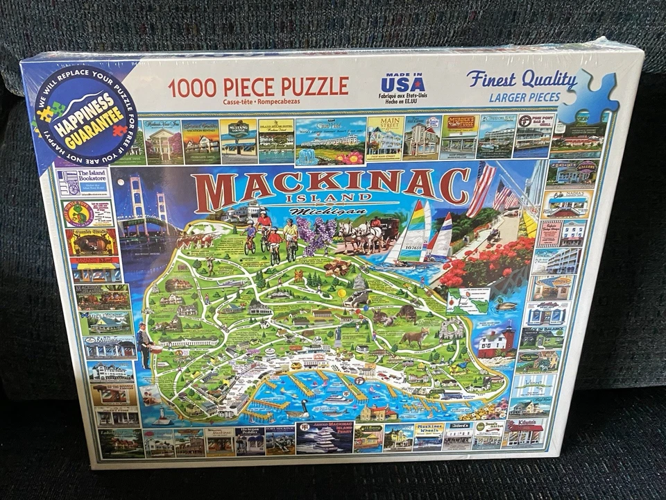 White Mountain Jigsaw Puzzle 1000 Piece Mackinac Island #468 - Sealed  - Image 1 of 4
