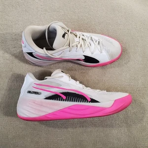 Puma All Pro Nitro Shoes Mens 12 White Pink Black Sneakers Basketball B37803 - Picture 1 of 9