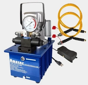 AMZCNC Two Way Electric Hydraulic Pump Power Pack Unit 2 Stage Double Acting ... - Bild 1 von 3