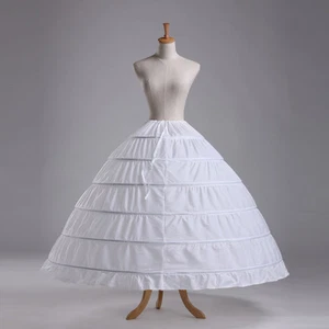  6-HOOP Wedding Dress Ball Gown Crinoline Petticoat Underskirt Slips Underskirt - Picture 1 of 7