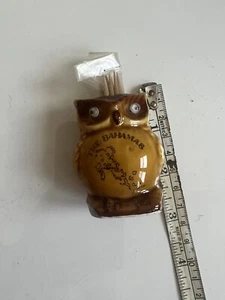 Vintage Bahamas Souvenir Ceramic Owl Toothpick Holder - Made In Japan - Picture 1 of 5