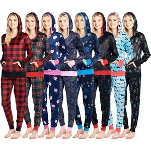 Pijama con capucha de lana visón para mujer Ashford & Brooks chándal conjunto pijama - Imagen 1 de 71