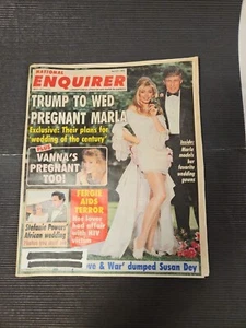 National Enquirer April 27, 1993 Trump to Wed Pregnant Marla Vintage - Bild 1 von 6