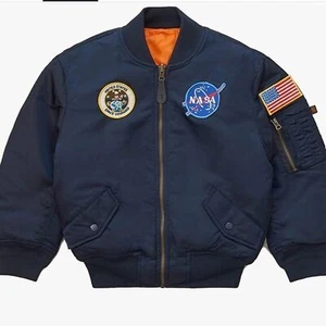 ALPHA INDUSTRIES Boys NASA MA-1 Bomber Jacket Medium 10/12 - Picture 1 of 11