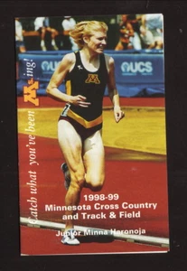 Minnesota Golden Gophers--Horario de bolsillo de atletismo 1998-99--Coca-Cola dietética - Imagen 1 de 2