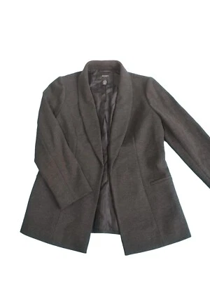 Blazer Traje Top Para Mujer Alfani Gris Forrado Frente Abierto Talla 4 - Excelente Estado Foto 1 de 4