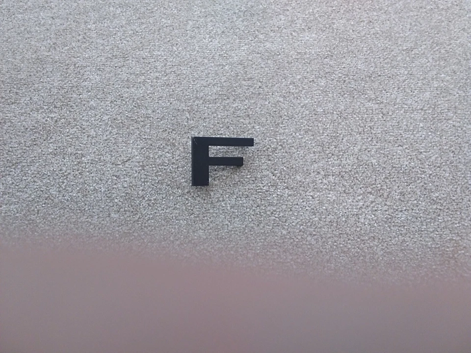 BEDFORD NAME LETTER F MATT BLACK FINISH - Image 1 of 1