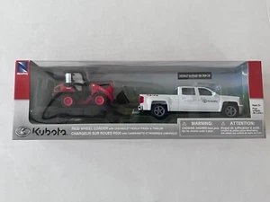 New Ray 1/43 Chevy Silverado Pickup with Trailer & Kubota R630 Wheel Loader - Picture 1 of 1