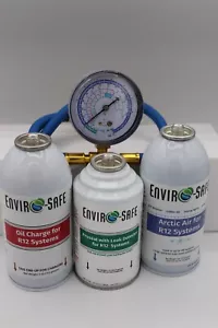 Envirosafe Arctic air for R12, Auto AC support with Oil, Proseal, charging gauge - Picture 1 of 4