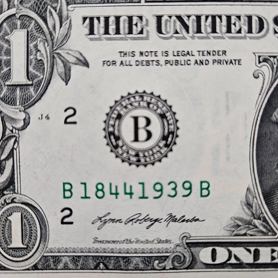 $1 Birthday Note One Dollar Bill 18441939 Uncirculated (Trailing  1939 ) - Image 1 of 1