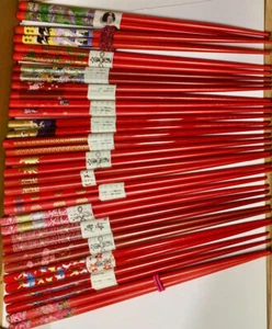 10 Pair 9" RED chopsticks HAIR STICKS INVENTORY REDUCTION BARGAIN! - Picture 1 of 5