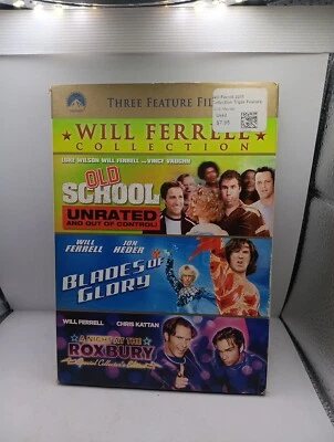 Will Ferrell Collection 3 DVD Old School Blades of Glory A Night At The Roxbury - Image 1 of 2