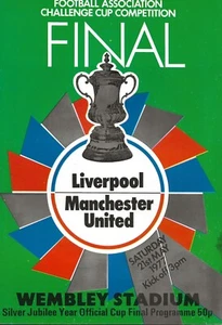 LIVERPOOL V MANCHESTER UNITED ~ FA CUP FINAL 1977 ~ AUSGEZEICHNETER ZUSTAND - Bild 1 von 1