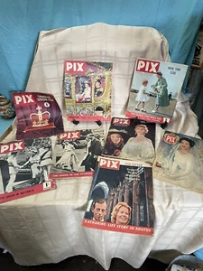 Vintage 1950s Queen Elizabeth II Pix 8 magazines Coronation Royal Wedding Plus - Picture 1 of 9