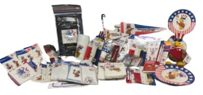 1984 USA Olympic Souvenirs Collectibles Huge Lot, New Old Stock all in Photos - Image 1 of 4