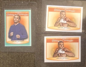 Lote de 3 cartas Goodwin Champions Brian Ortega 2019 cubierta superior verde - Imagen 1 de 2