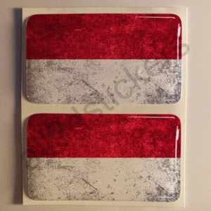 Autocollant Monaco Sale Taché Drapeau 3D Résine Relief Adhésif Autocollants - Imagen 1 de 1