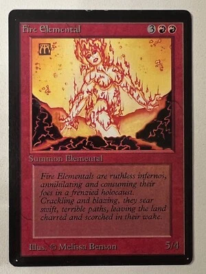 Magic the Gathering MTG Beta Fire Elemental LP+  (Beta Bob) - Image 1 of 2