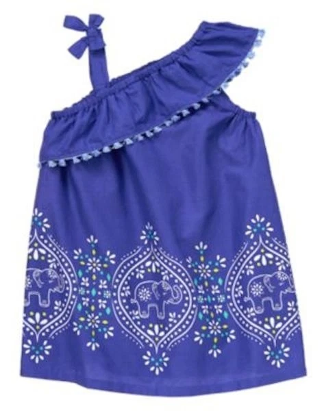 Nuevo con etiquetas Vestido Gymboree Niñas Volantes Elefante Safari Sonrisas 12 18 24M 3T 4T 5T Foto 1 de 2