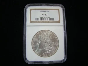 1887-O Morgan Silver Dollar NGC Graded MS62 #3004387-053 - Picture 1 of 4