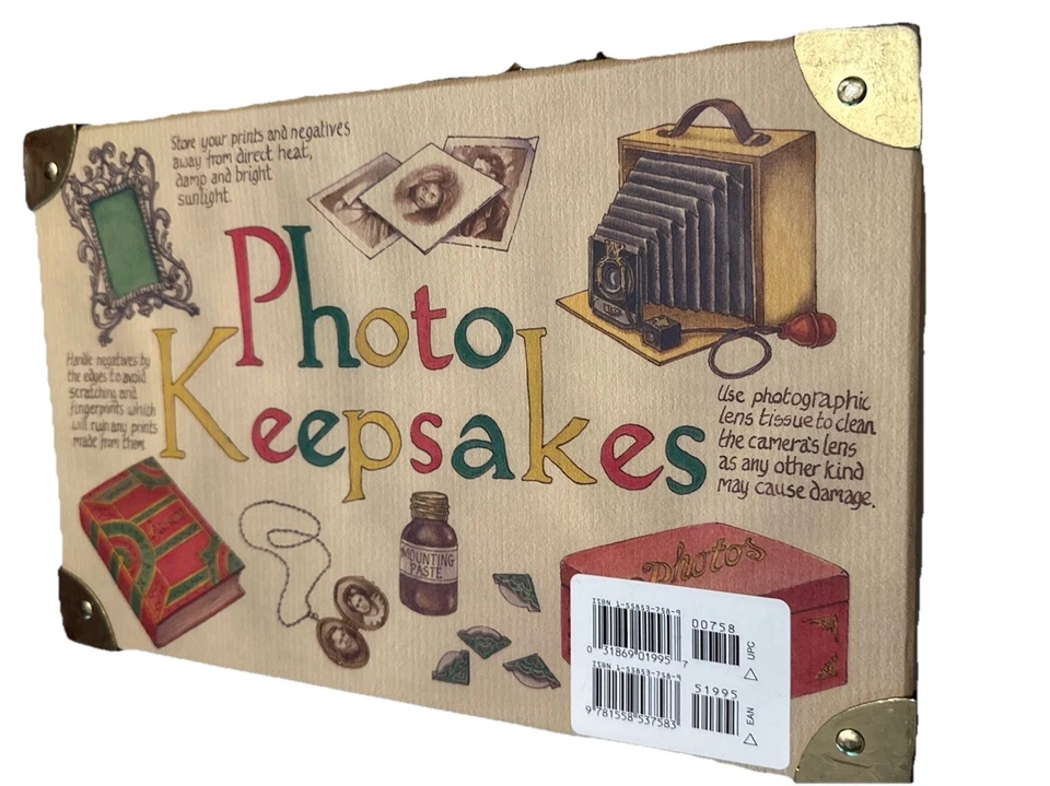 PHOTO KEEPSAKES Case 12” X 8” With 5 Boxes Within - Gold Trimmed Organizer NEW - Изображение 1 из 4