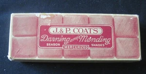 Vintage J. & P. Coats Darning and Mending Thread in Box A 227-N Browns - Picture 1 of 4