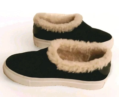 Женские замшевые тапочки Tory Burch с тиснением на каблуке с овечьей подкладкой 5 М EPOC - Изображение 1 из 4