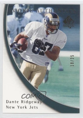 2005 SP Authentic Rookie Authentics Gold /25 Dante Ridgeway #102 Rookie RC - Image 1 of 2