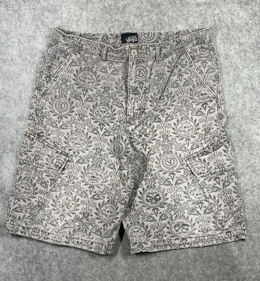 Pantalones Cortos Vintage Vans Para Hombre 36 Gris Paisely Patinador Informal Foto 1 de 4