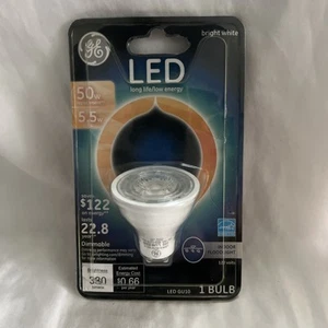 GE LED Bright White Indoor Floodlight GU10 5.5W Replaces 50W Dimmable 120V NEW - Picture 1 of 7